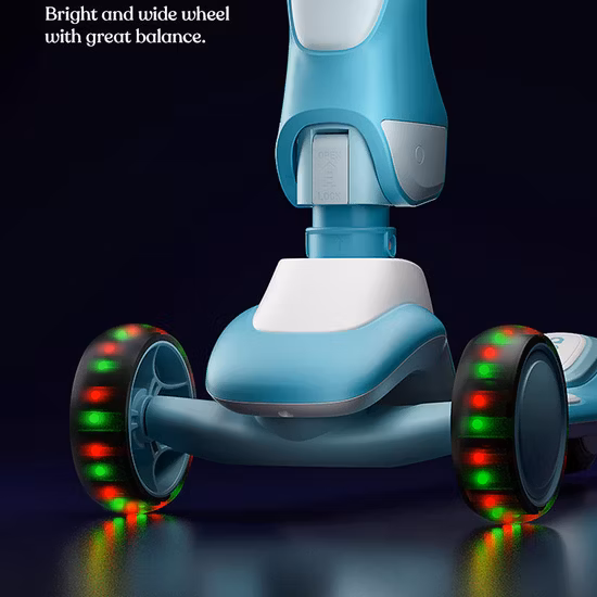 3-Rad-LED-Licht-Kick-Scooter, faltbar, 2-in-1, verstellbarer Kinder-Baby-Scooter mit Sitz für Kinder