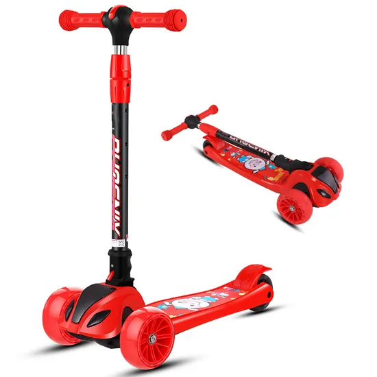 Rett Marke Großhandel 3 blinkende Räder Kinder Roller faltbar höhenverstellbar Kinder Tretroller